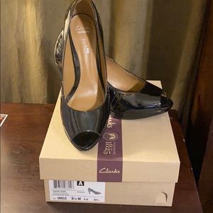 Black Peep Toe Heels